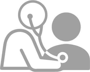 Healthcare Practitioner using stethoscope on patient